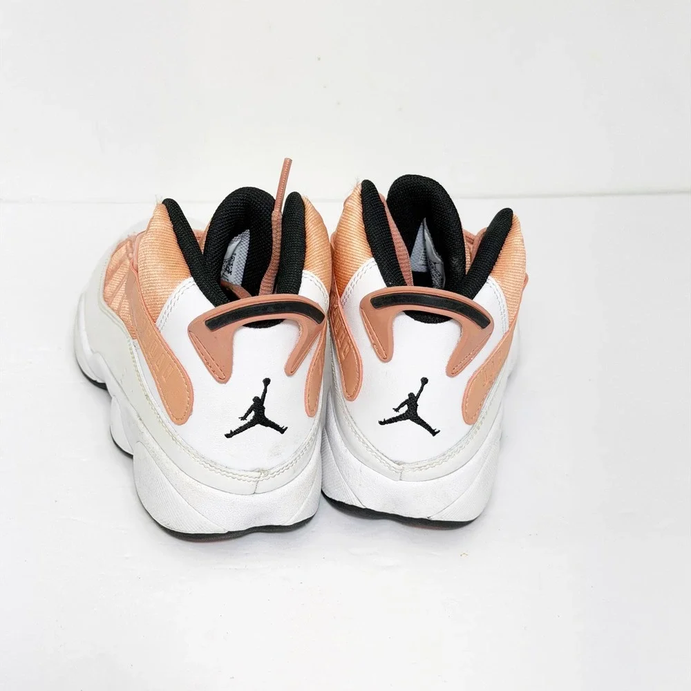 Jordan 6 Rings Sneakers Kids Size 2Y White Coral DM8964-801 High Top Shoes